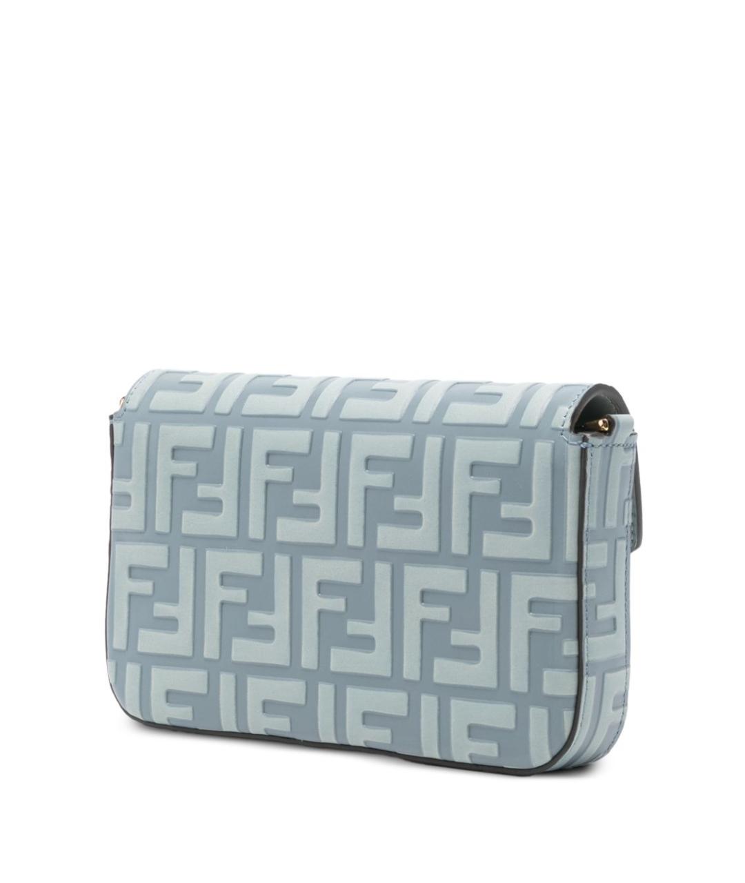 FENDI Голубая кожаная сумка через плечо, фото 5