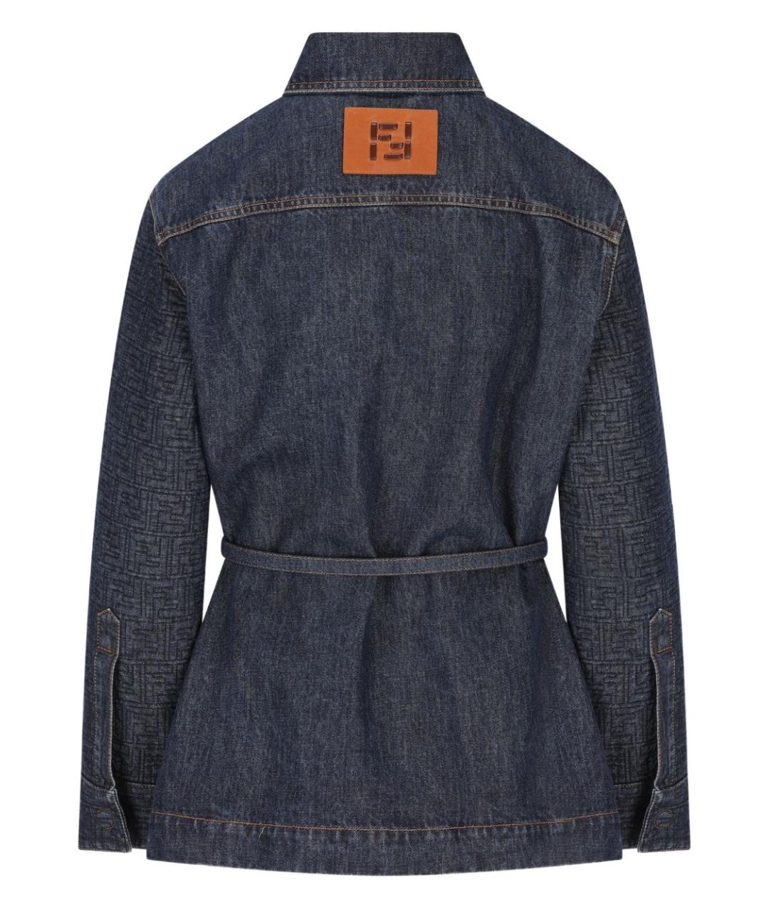 FENDI Синяя хлопковая куртка, фото 4