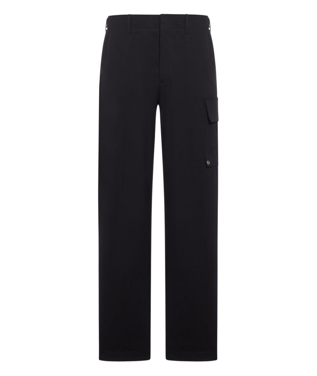 FENDI Черные хлопковые повседневные брюки, фото 1