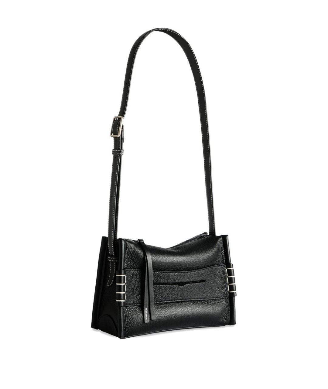 J.W.ANDERSON Черная кожаная сумка через плечо, фото 4