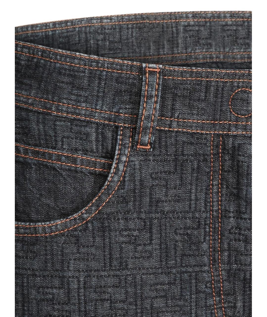 FENDI Синяя хлопковая юбка миди, фото 3