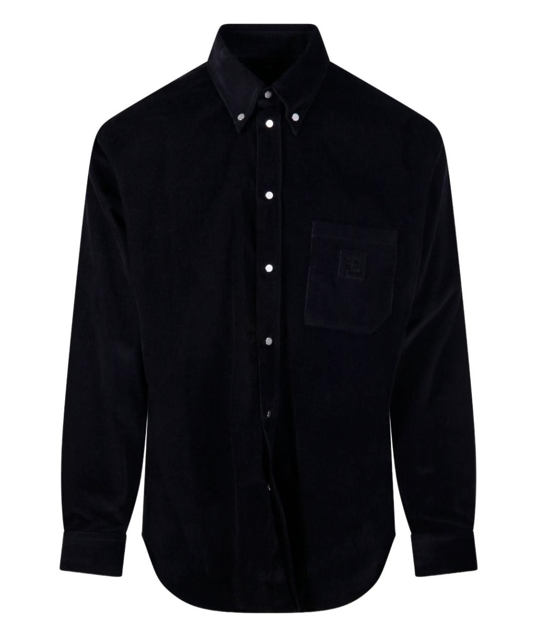 FENDI Черная хлопковая кэжуал рубашка, фото 1