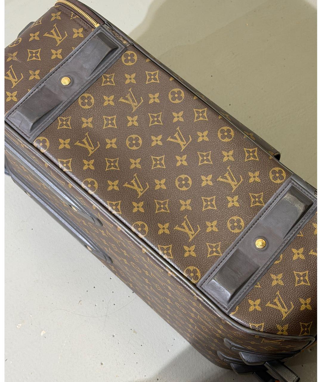 LOUIS VUITTON Коричневый чемодан, фото 7