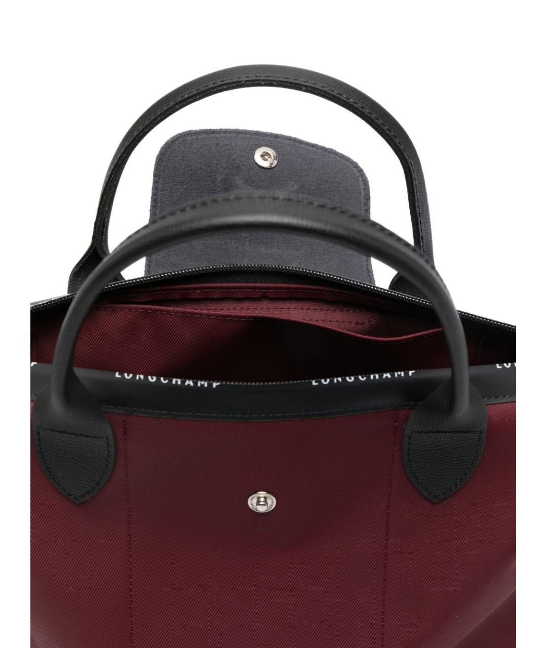 LONGCHAMP Бордовая синтетическая сумка тоут, фото 4