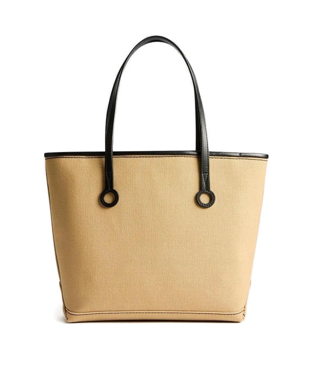 J.W.ANDERSON Бежевая хлопковая сумка тоут, фото 3