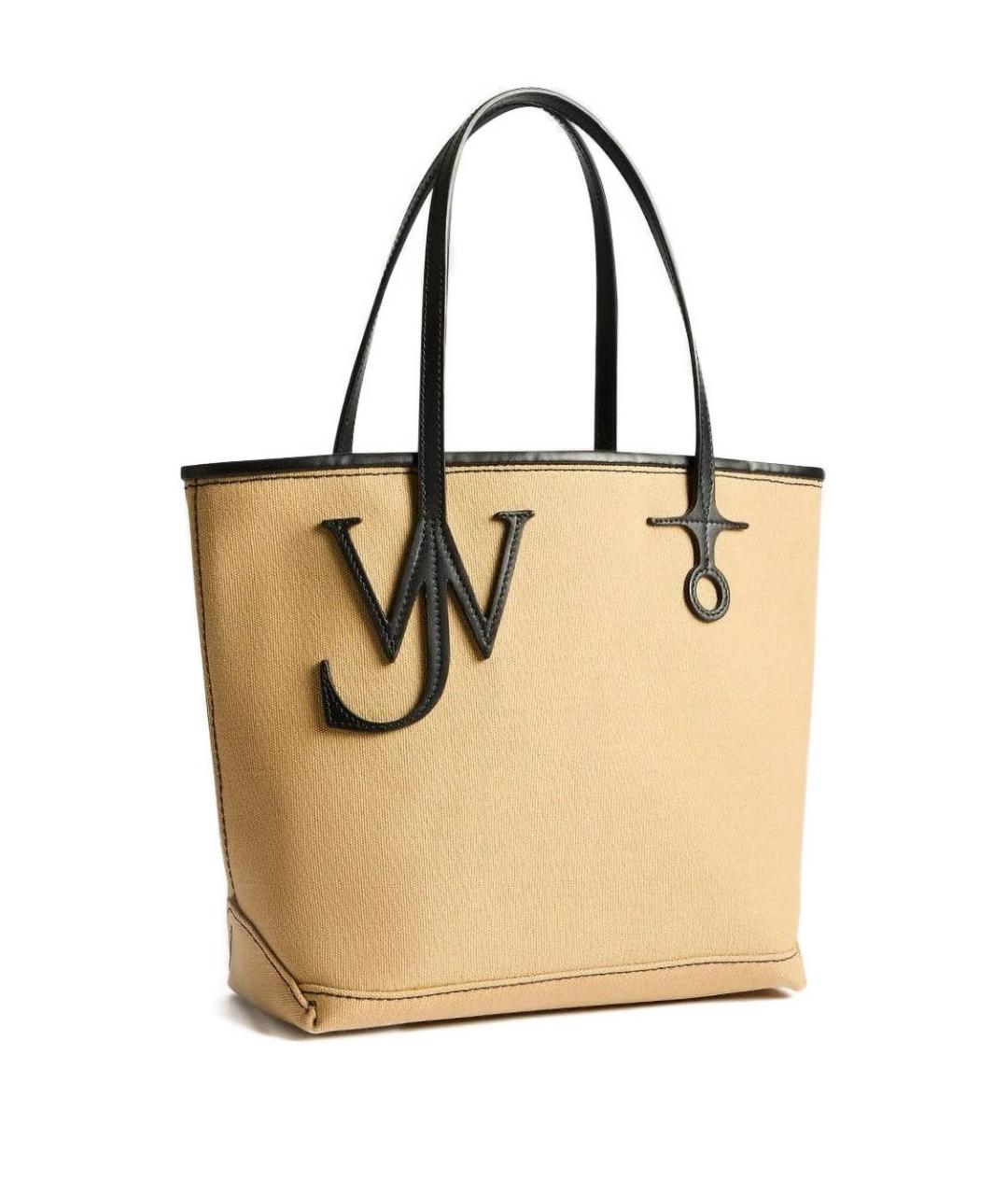 J.W.ANDERSON Бежевая хлопковая сумка тоут, фото 2