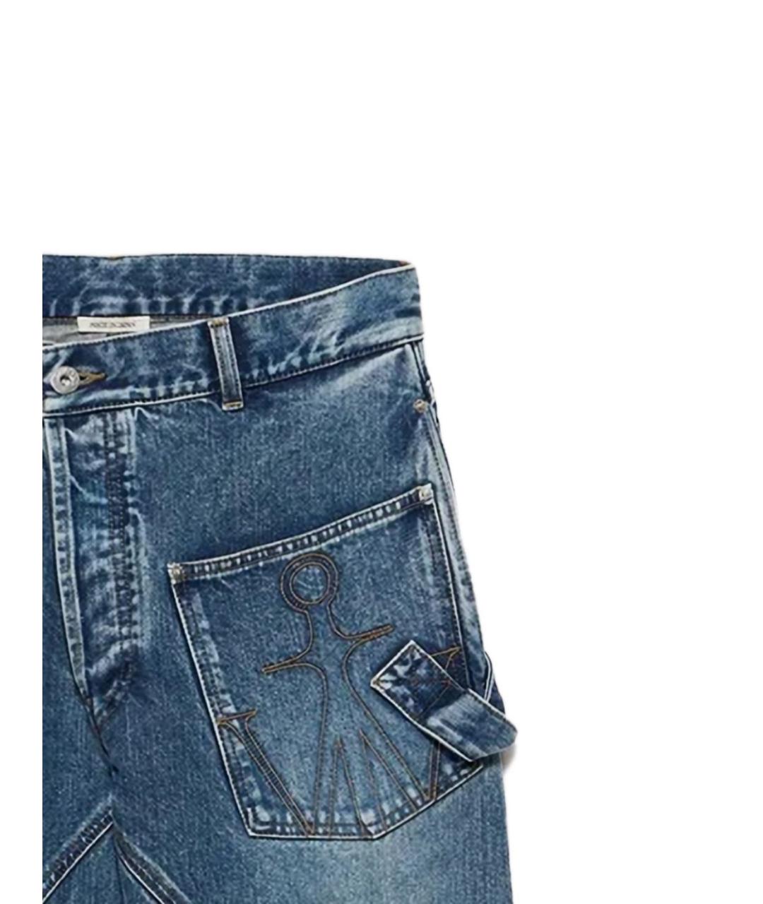 J.W.ANDERSON Синие хлопковые джинсы клеш, фото 2