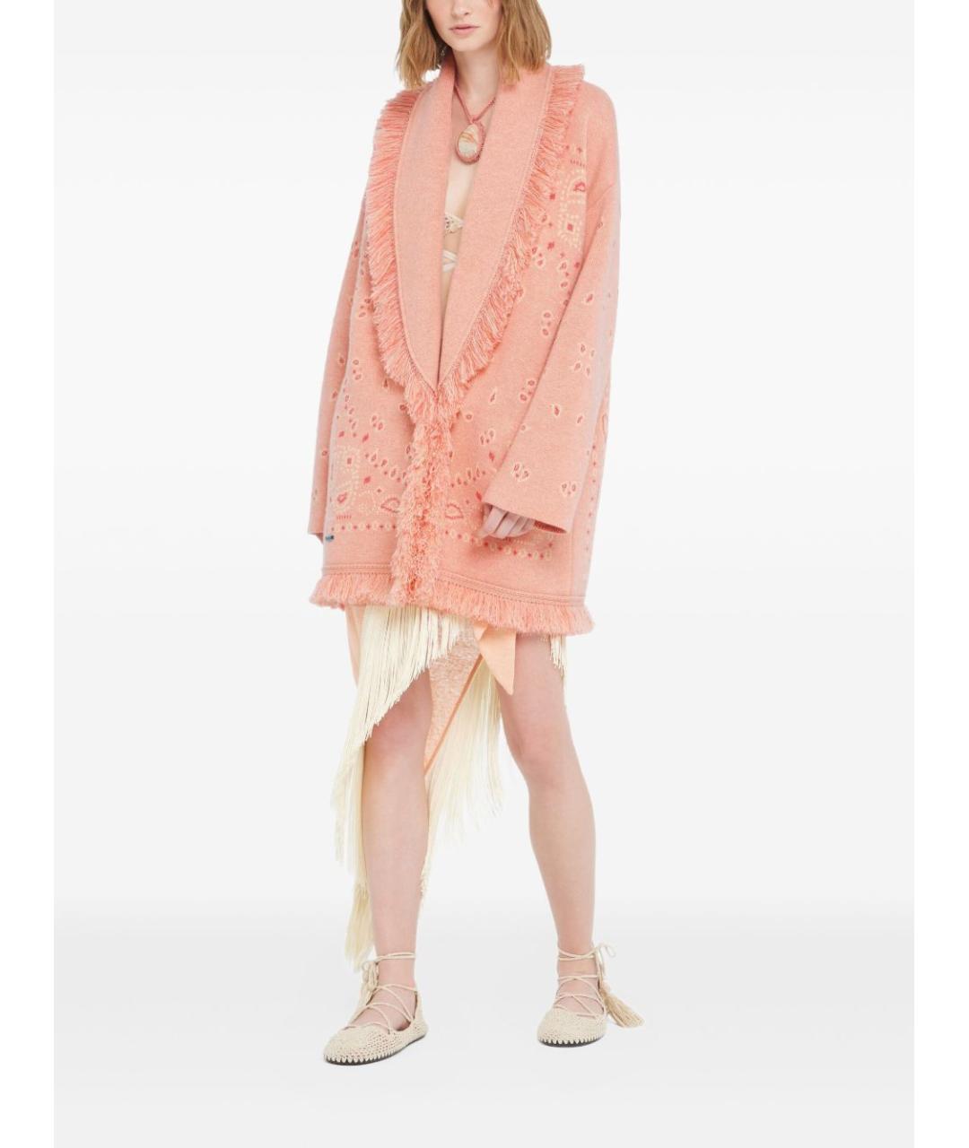 ALANUI Розовый шерстяной кардиган, фото 5
