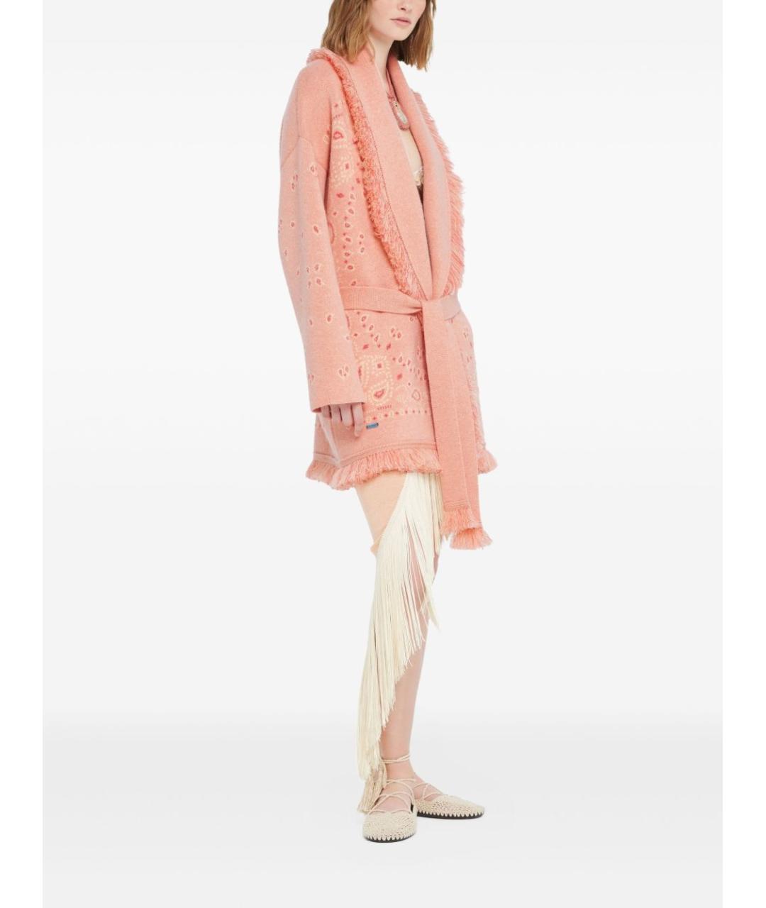 ALANUI Розовый шерстяной кардиган, фото 3