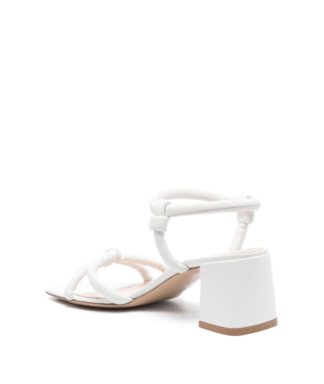 GIANVITO ROSSI Белые кожаные босоножки, фото 2