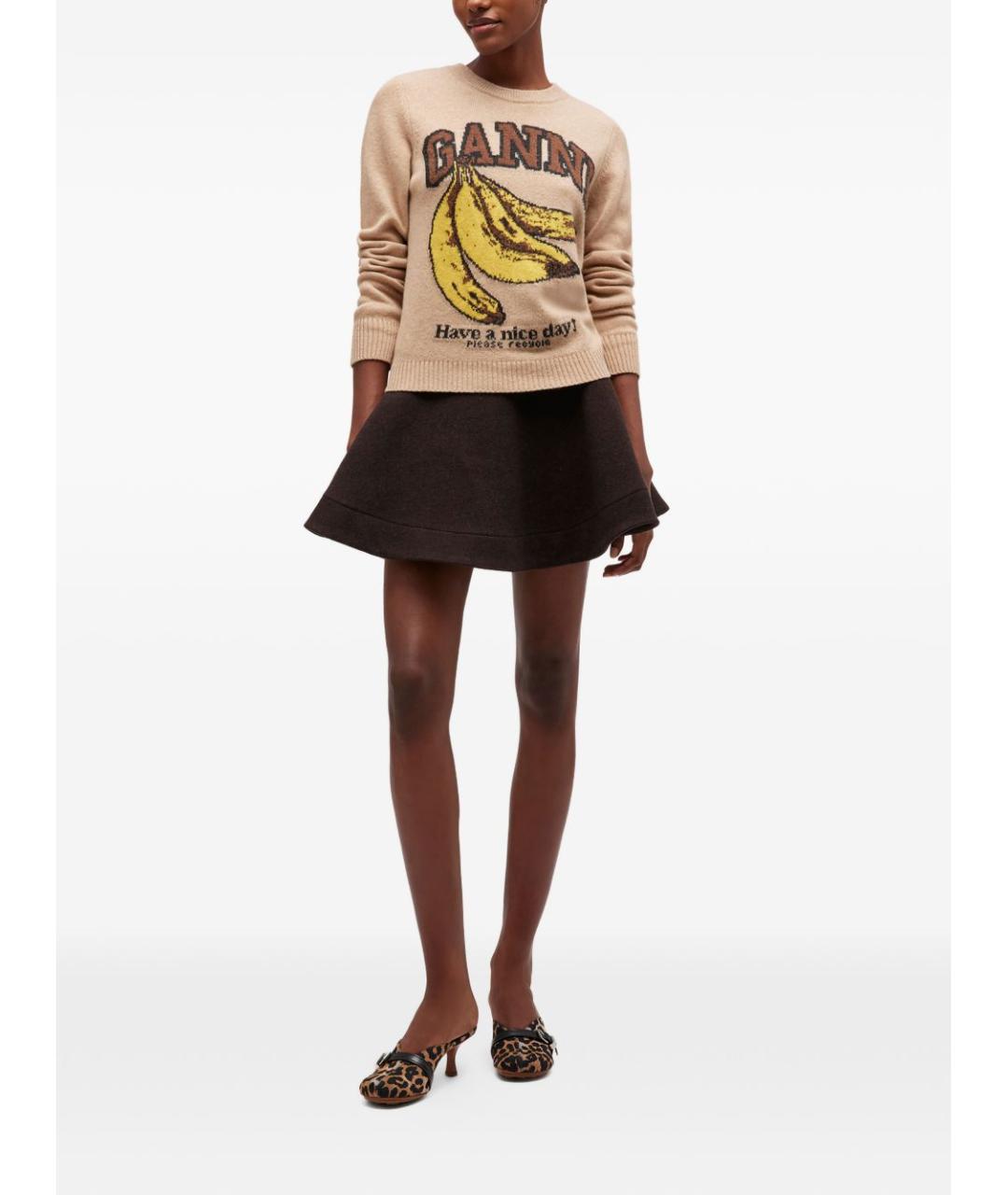 GANNI Мульти шерстяной джемпер / свитер, фото 2