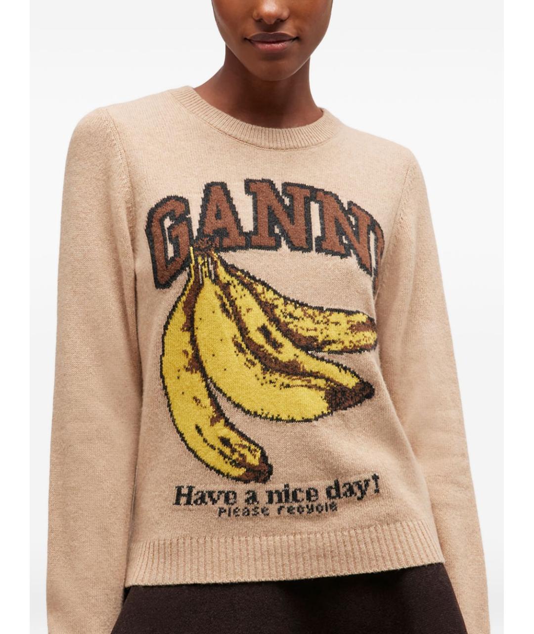 GANNI Мульти шерстяной джемпер / свитер, фото 4