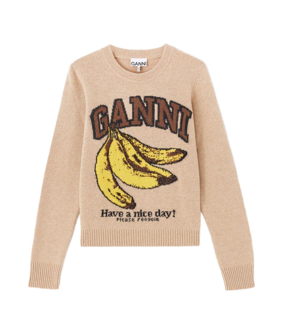 GANNI Мульти шерстяной джемпер / свитер, фото 1