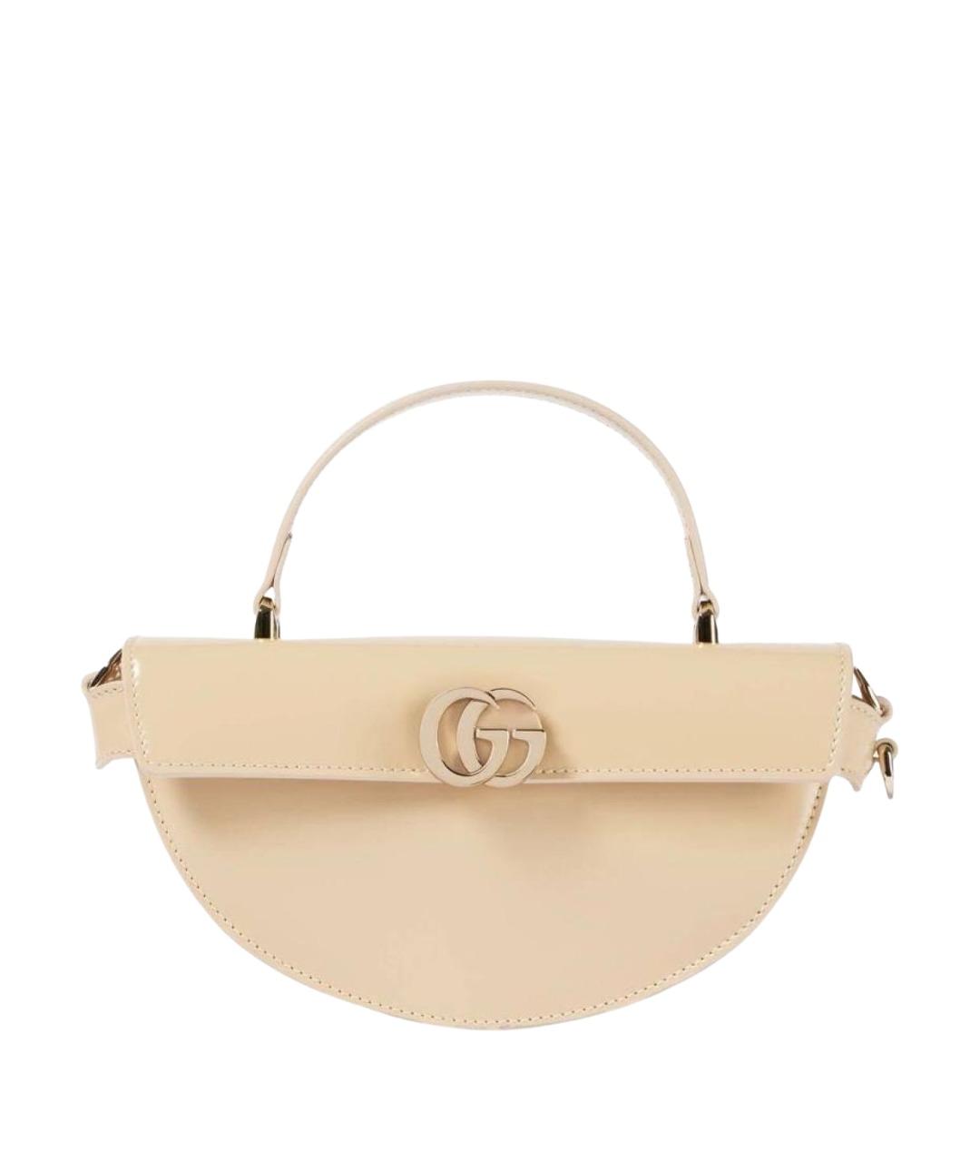 GUCCI Бежевая кожаная сумка через плечо, фото 1