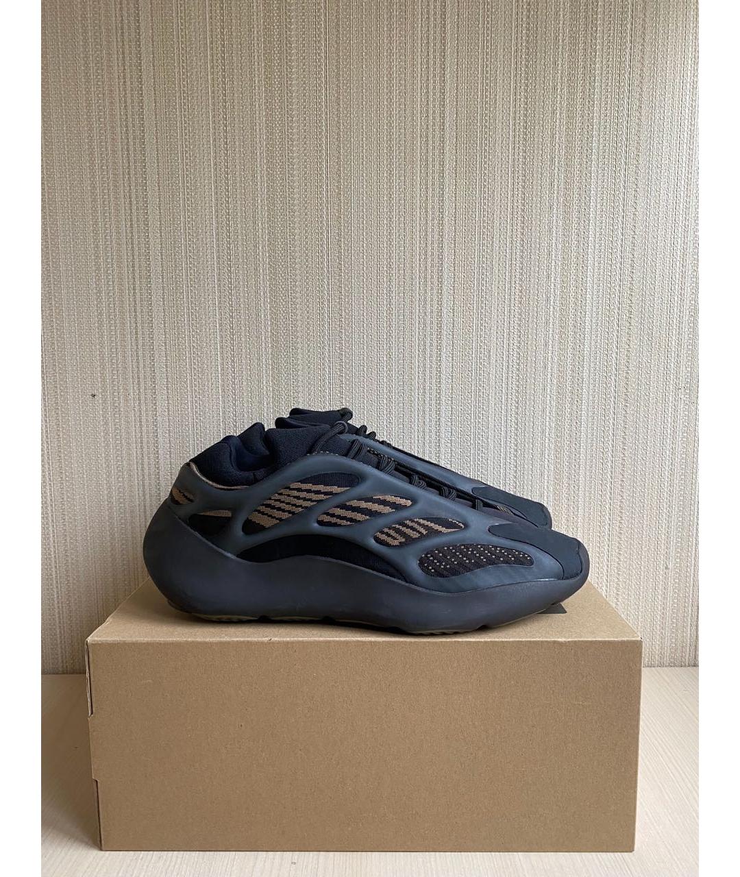 ADIDAS YEEZY Черные текстильные низкие кроссовки / кеды, фото 4