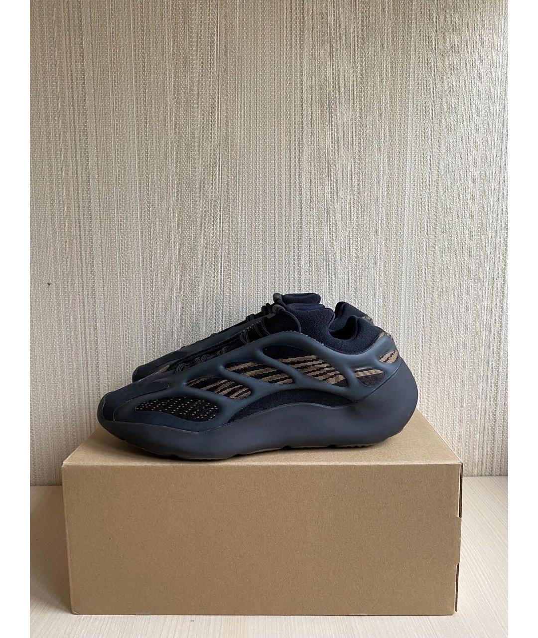 ADIDAS YEEZY Черные текстильные низкие кроссовки / кеды, фото 3