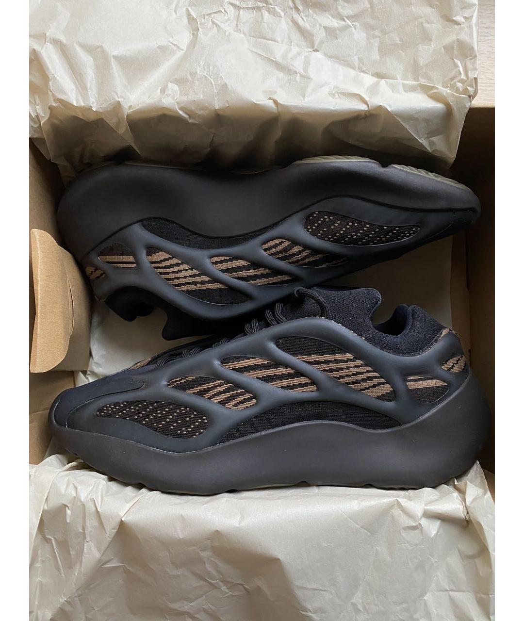 ADIDAS YEEZY Черные текстильные низкие кроссовки / кеды, фото 2