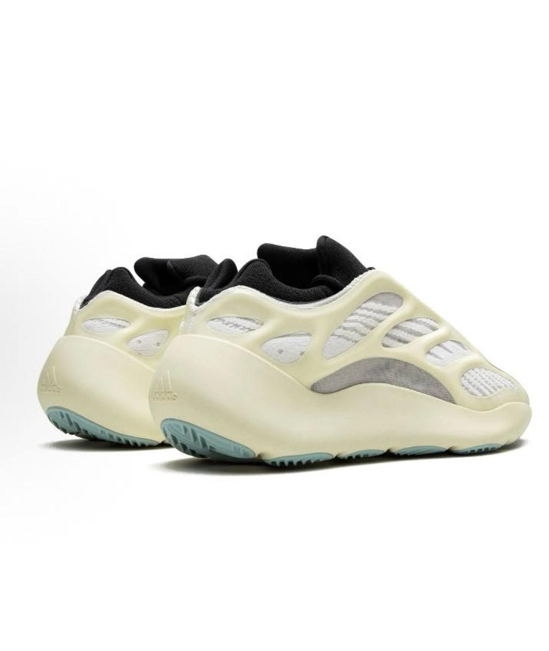 ADIDAS YEEZY Бежевые текстильные низкие кроссовки / кеды, фото 3