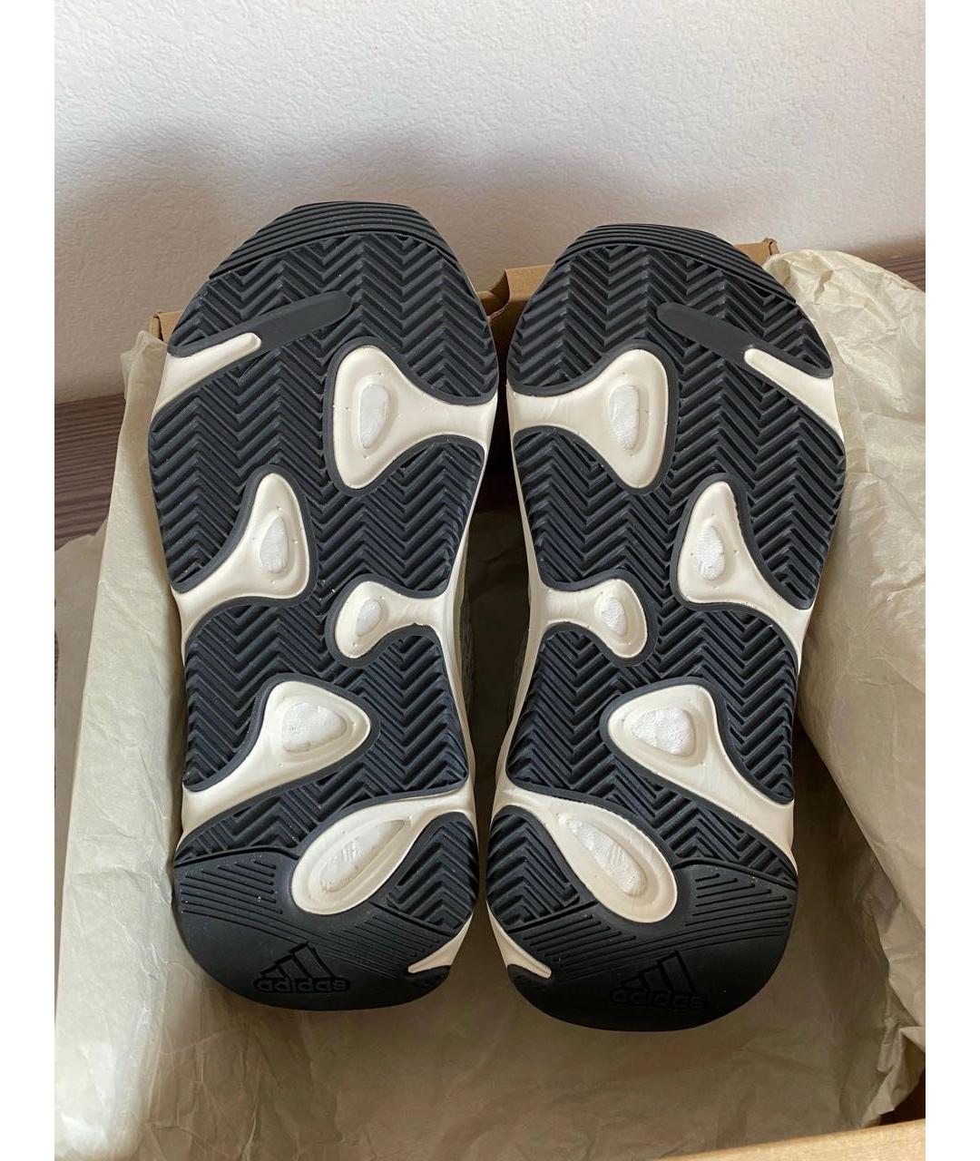 ADIDAS YEEZY Серые кожаные низкие кроссовки / кеды, фото 5