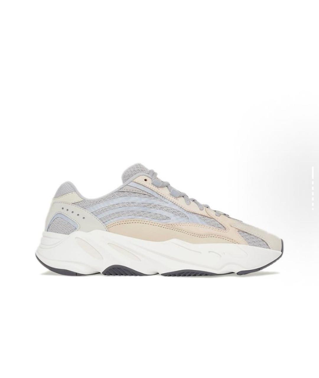 ADIDAS YEEZY Серые кожаные низкие кроссовки / кеды, фото 6