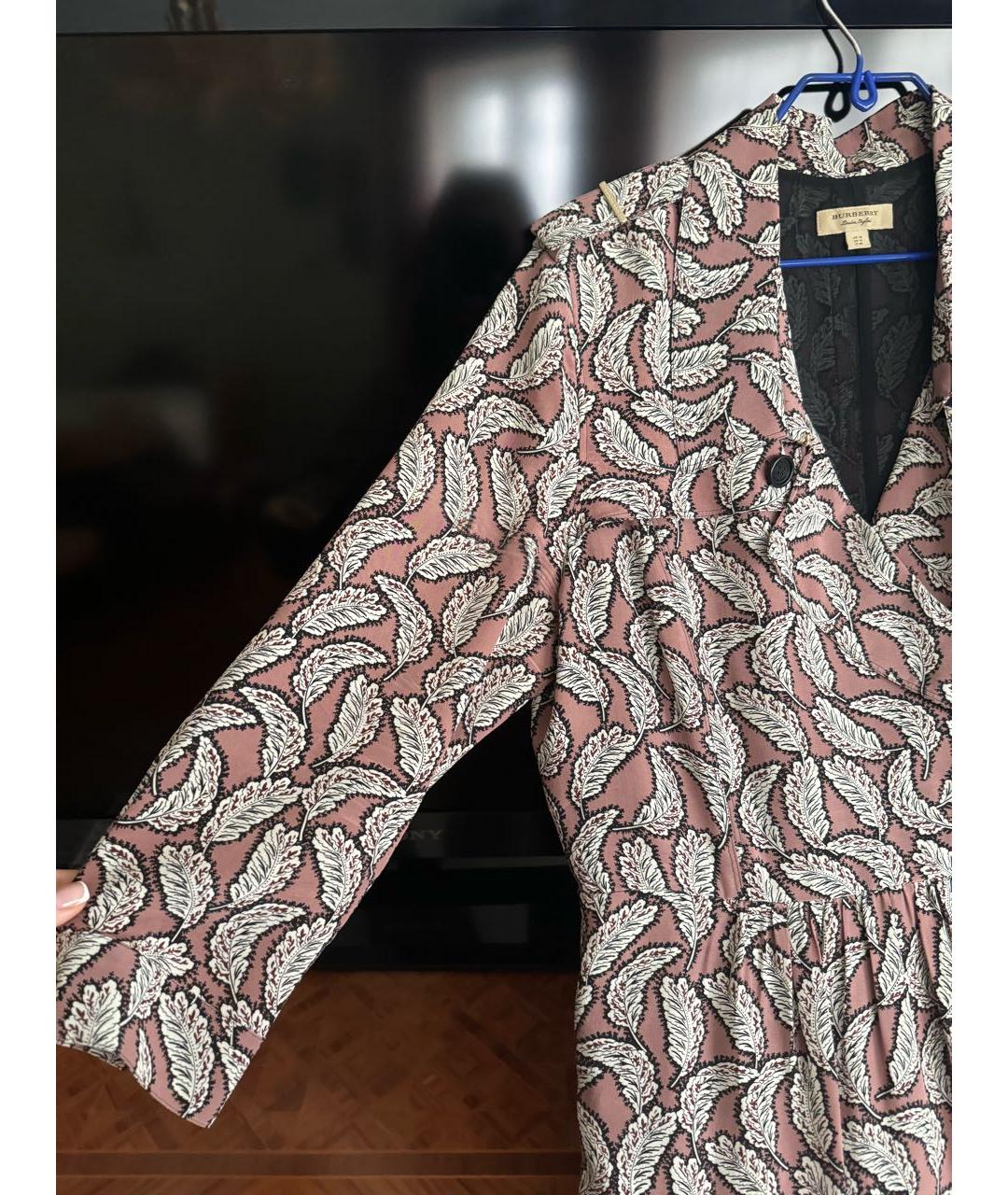 BURBERRY Розовое шелковое вечернее платье, фото 3