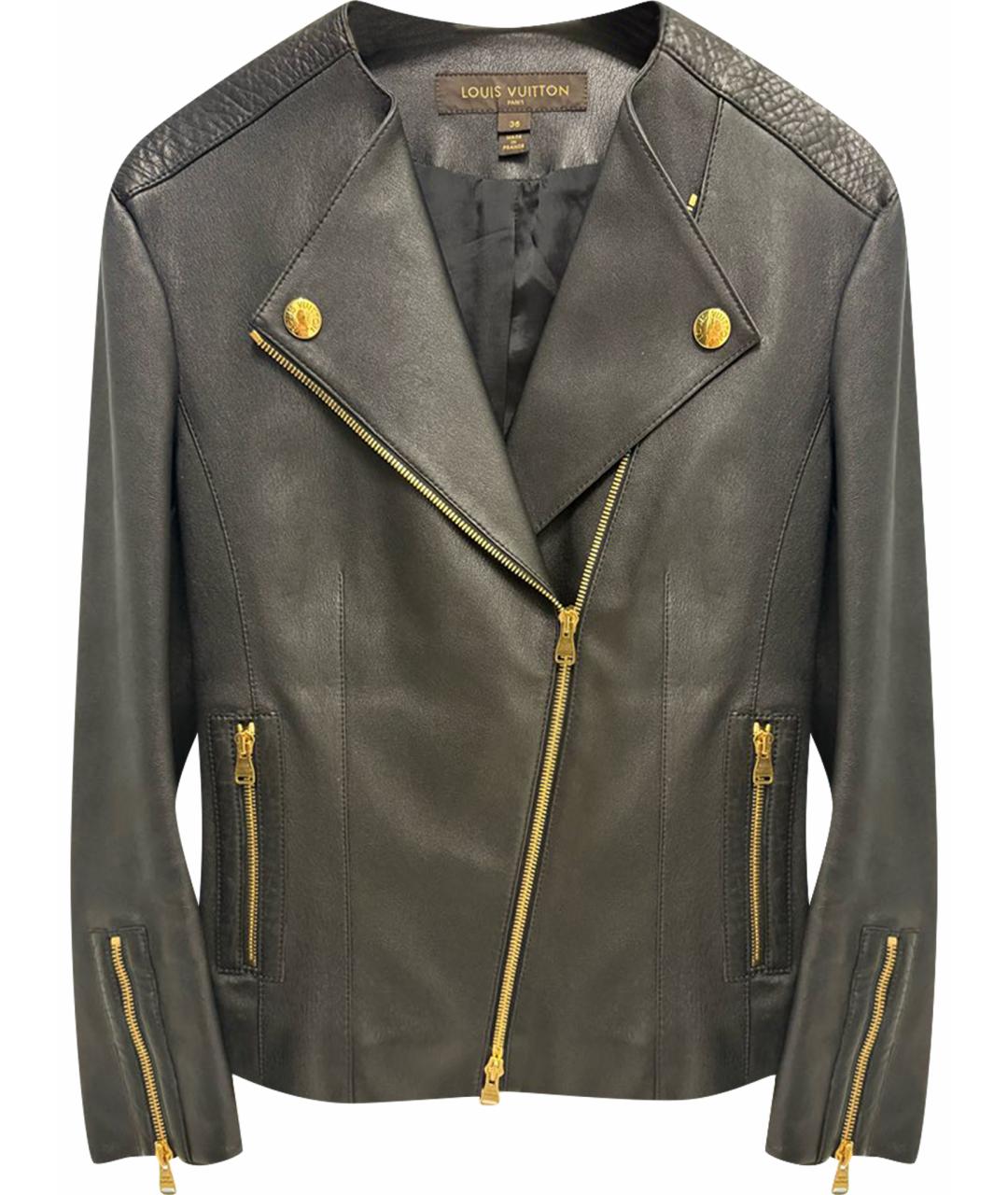 LOUIS VUITTON Черная кожаная куртка, фото 1