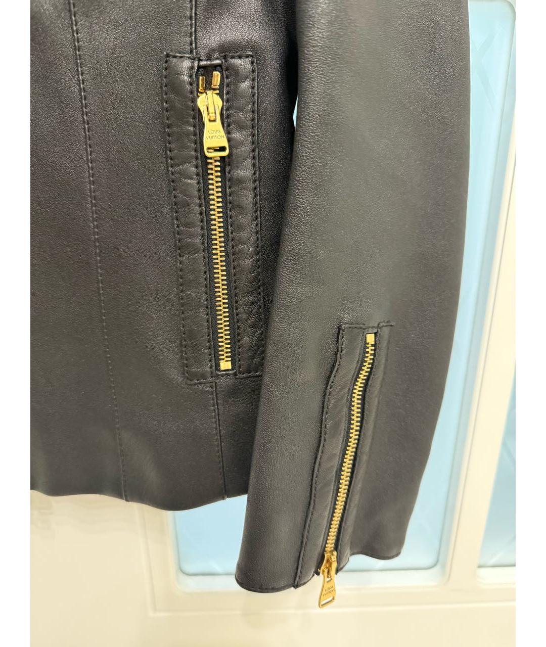 LOUIS VUITTON Черная кожаная куртка, фото 6