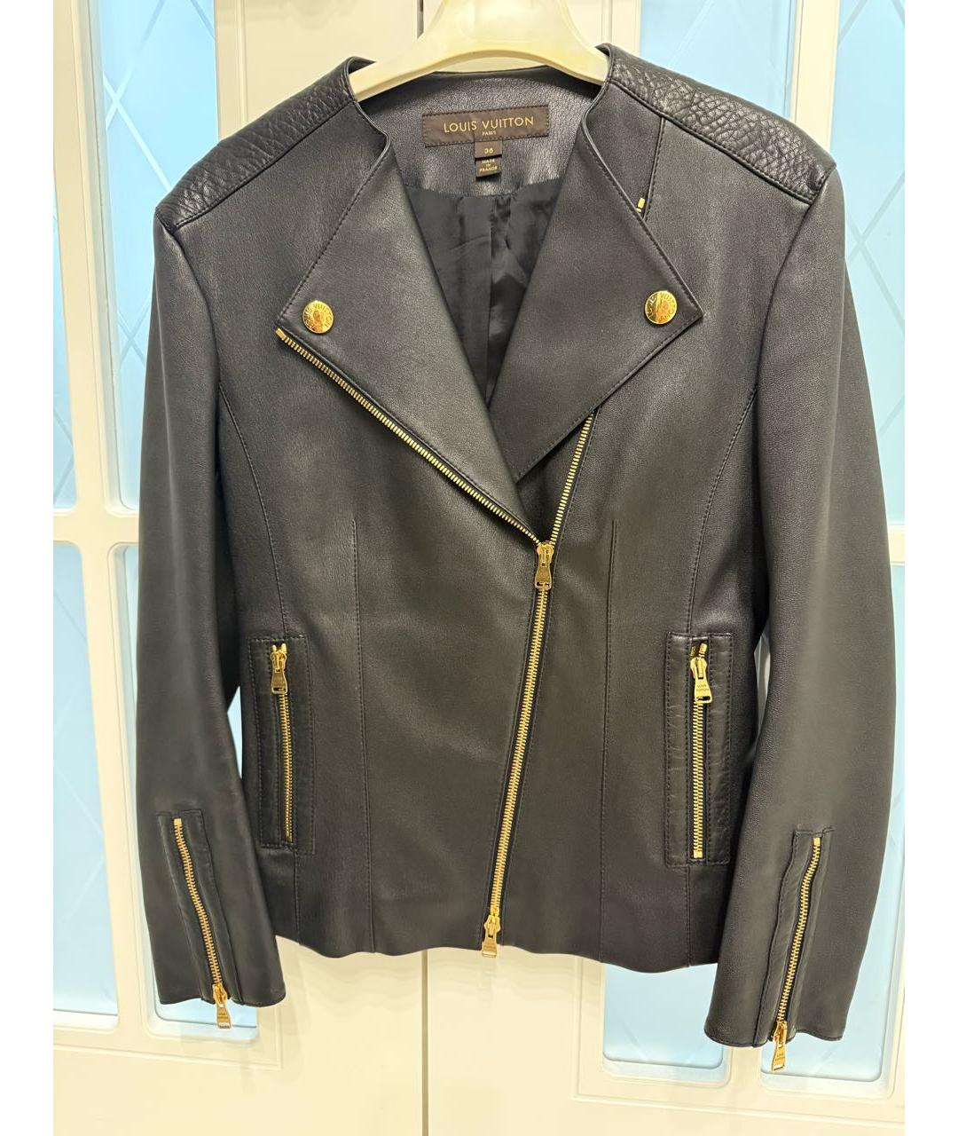 LOUIS VUITTON Черная кожаная куртка, фото 8