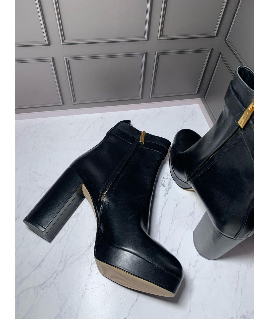 MICHAEL KORS Черные кожаные ботильоны, фото 8