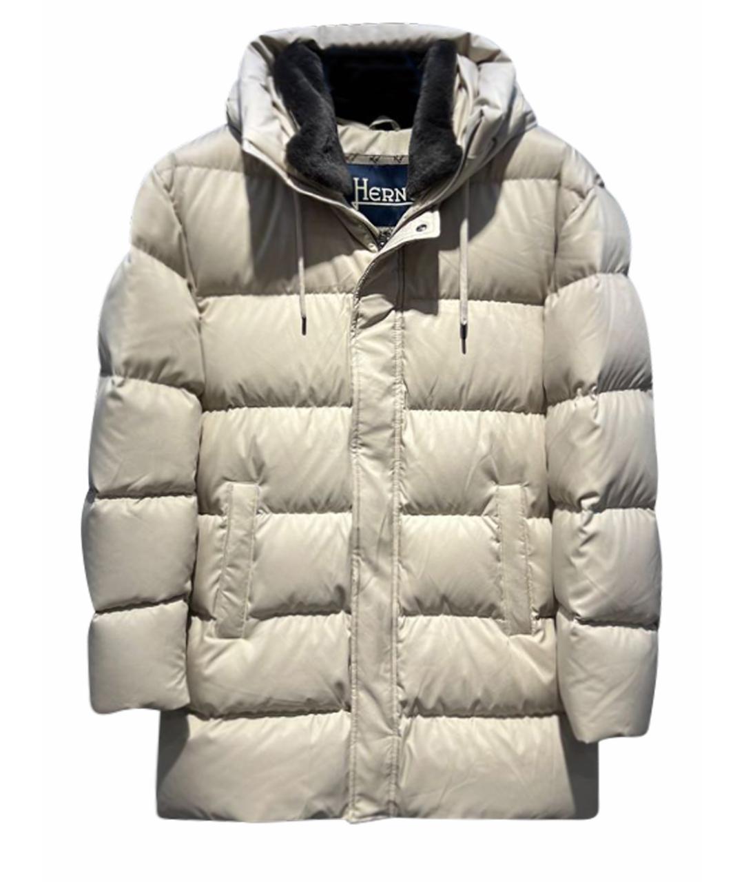 HERNO Белый полиэстеровый пуховик, фото 1