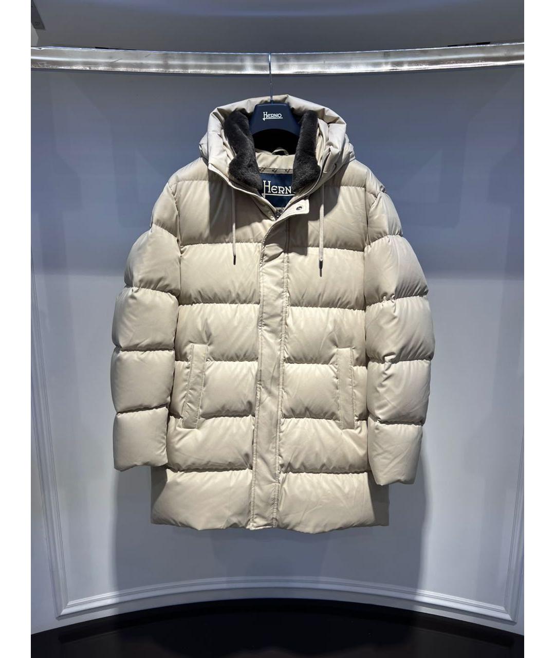 HERNO Белый полиэстеровый пуховик, фото 3