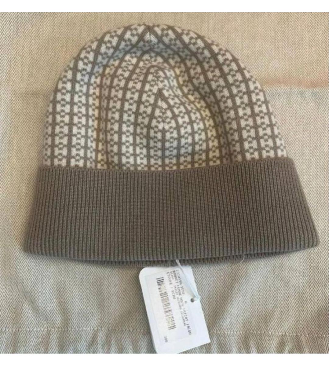 HERMES Бежевая шерстяная шапка, фото 2