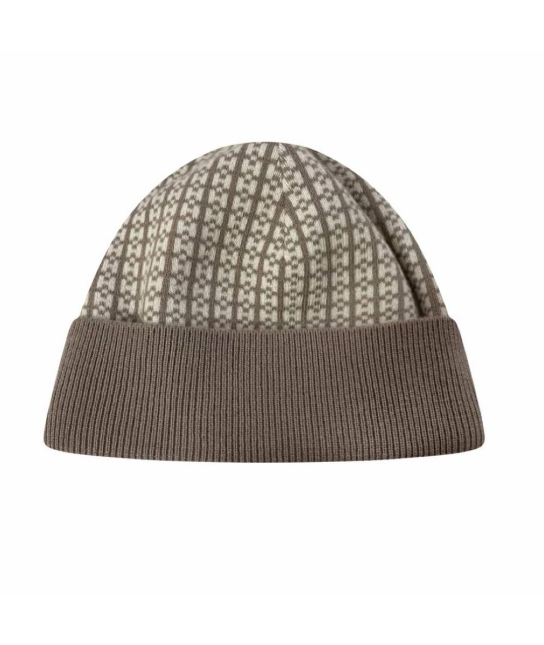 HERMES Бежевая шерстяная шапка, фото 1