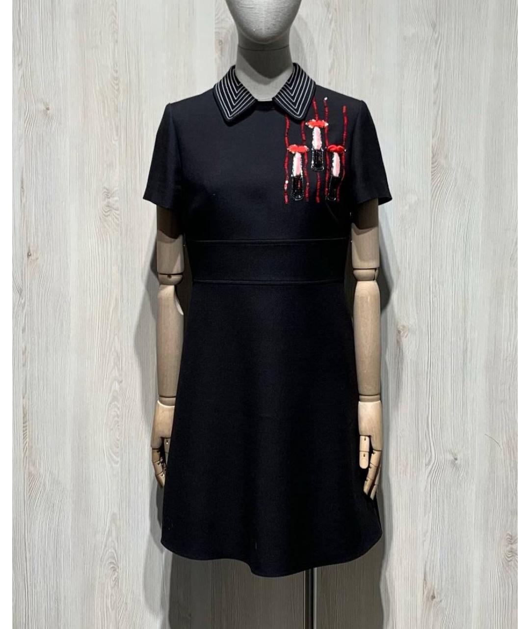 VALENTINO Черное повседневное платье, фото 8