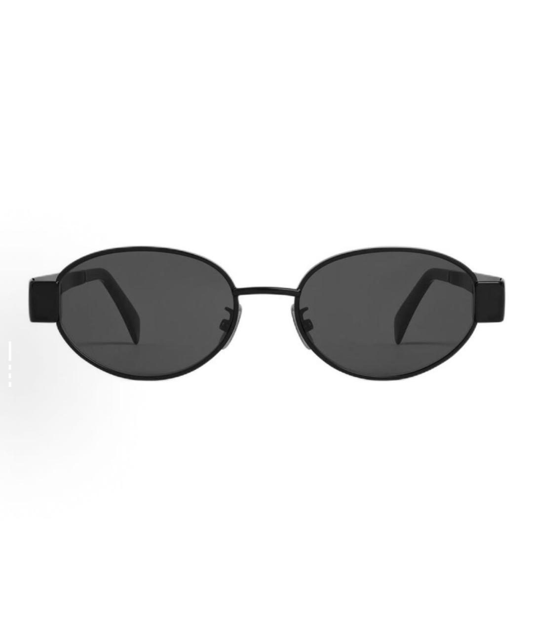 CELINE Черные металлические солнцезащитные очки, фото 3