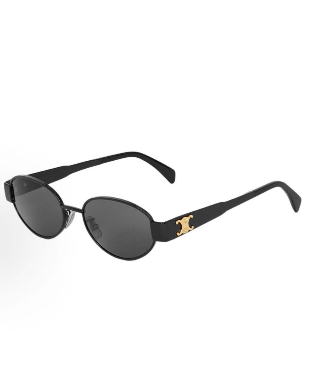 CELINE Черные металлические солнцезащитные очки, фото 5