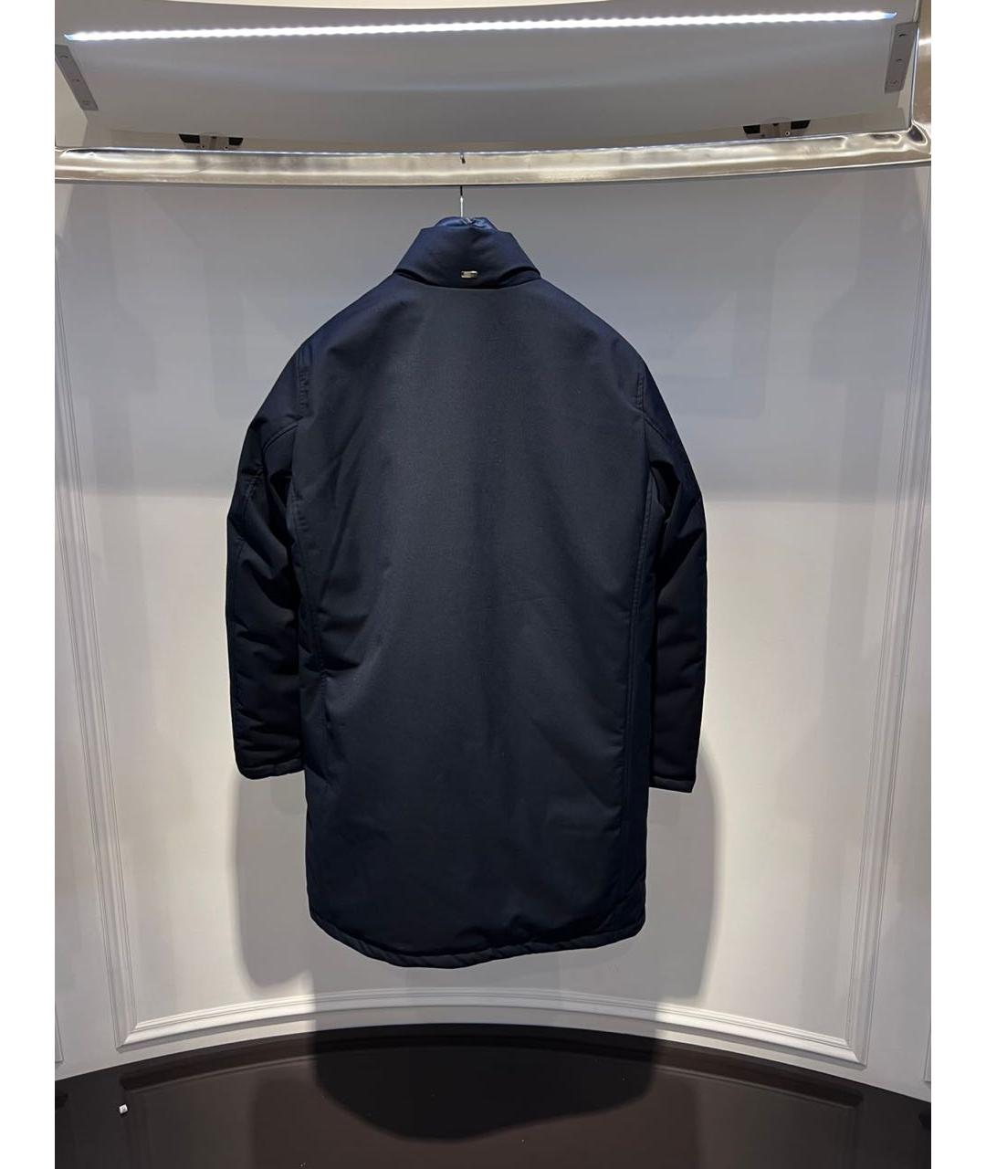 HERNO Темно-синяя полиэстеровая куртка, фото 3