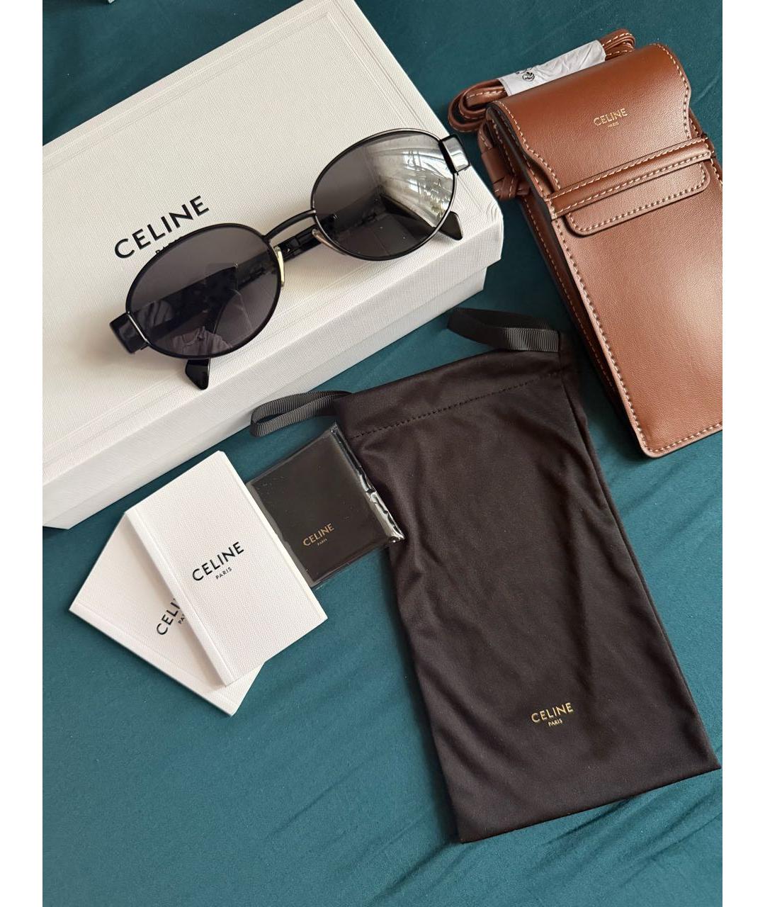 CELINE Черные пластиковые солнцезащитные очки, фото 5