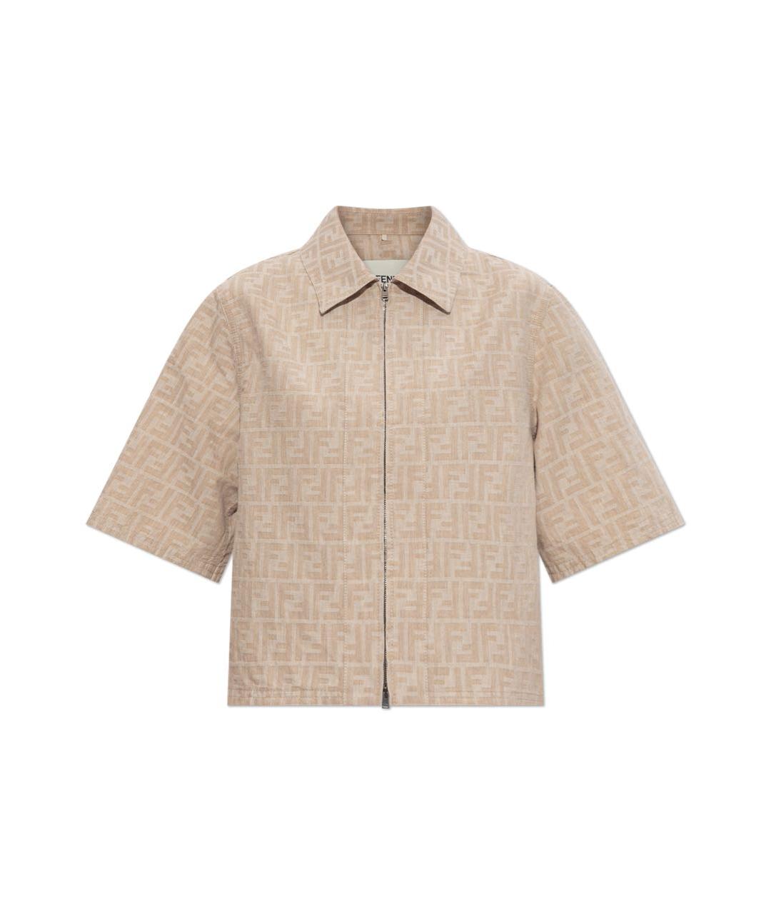 FENDI Бежевый хлопковый костюм с брюками, фото 9