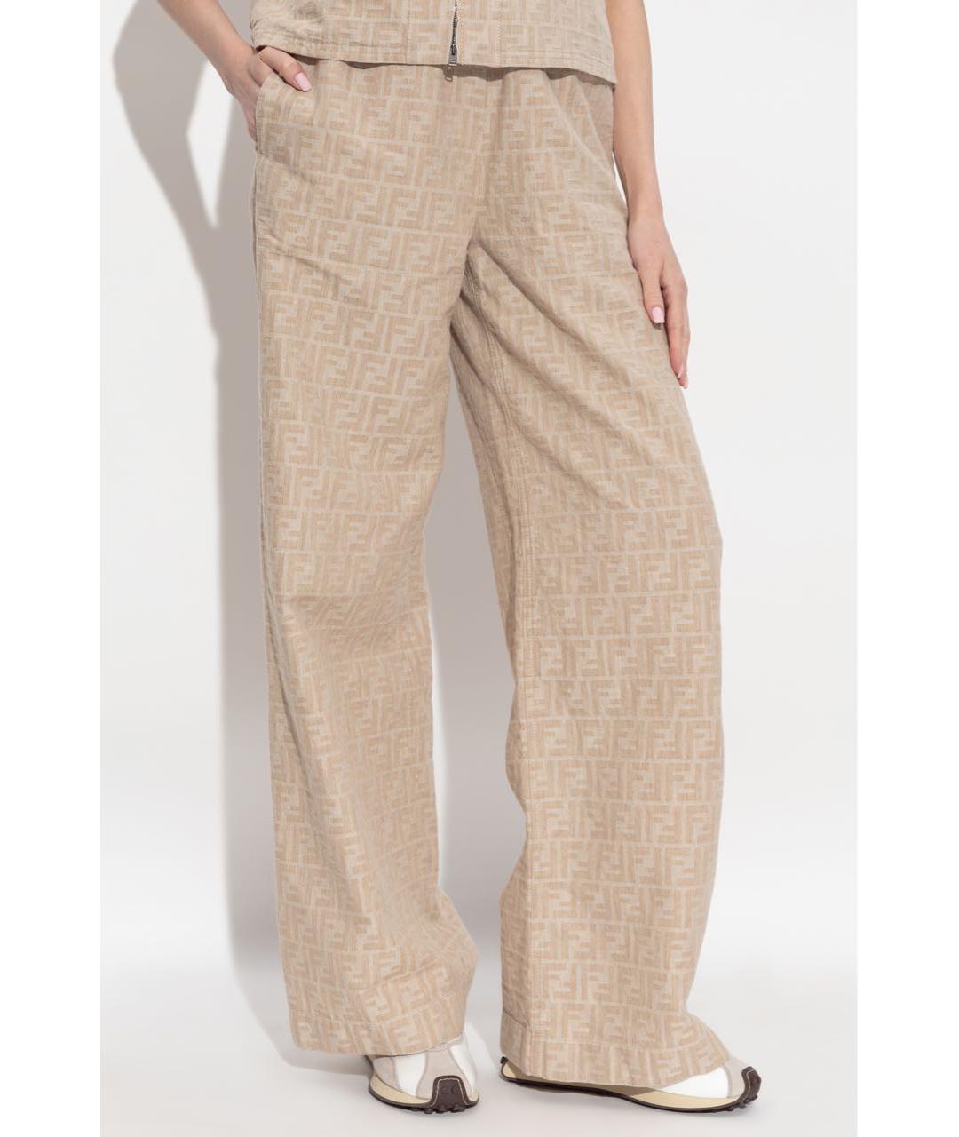 FENDI Бежевый хлопковый костюм с брюками, фото 7