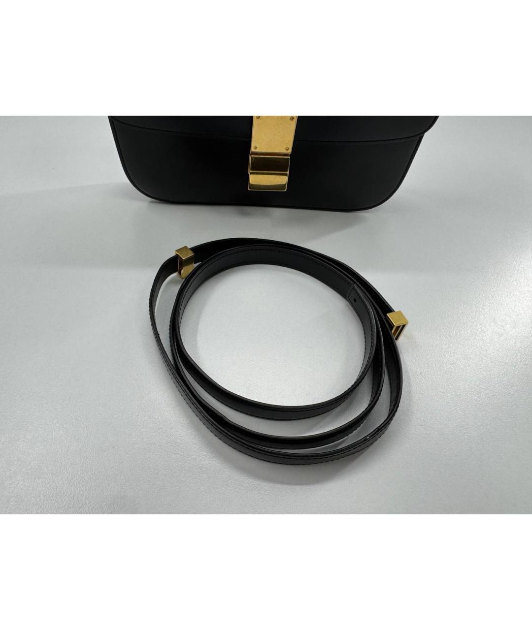 CELINE Черная кожаная сумка через плечо, фото 3