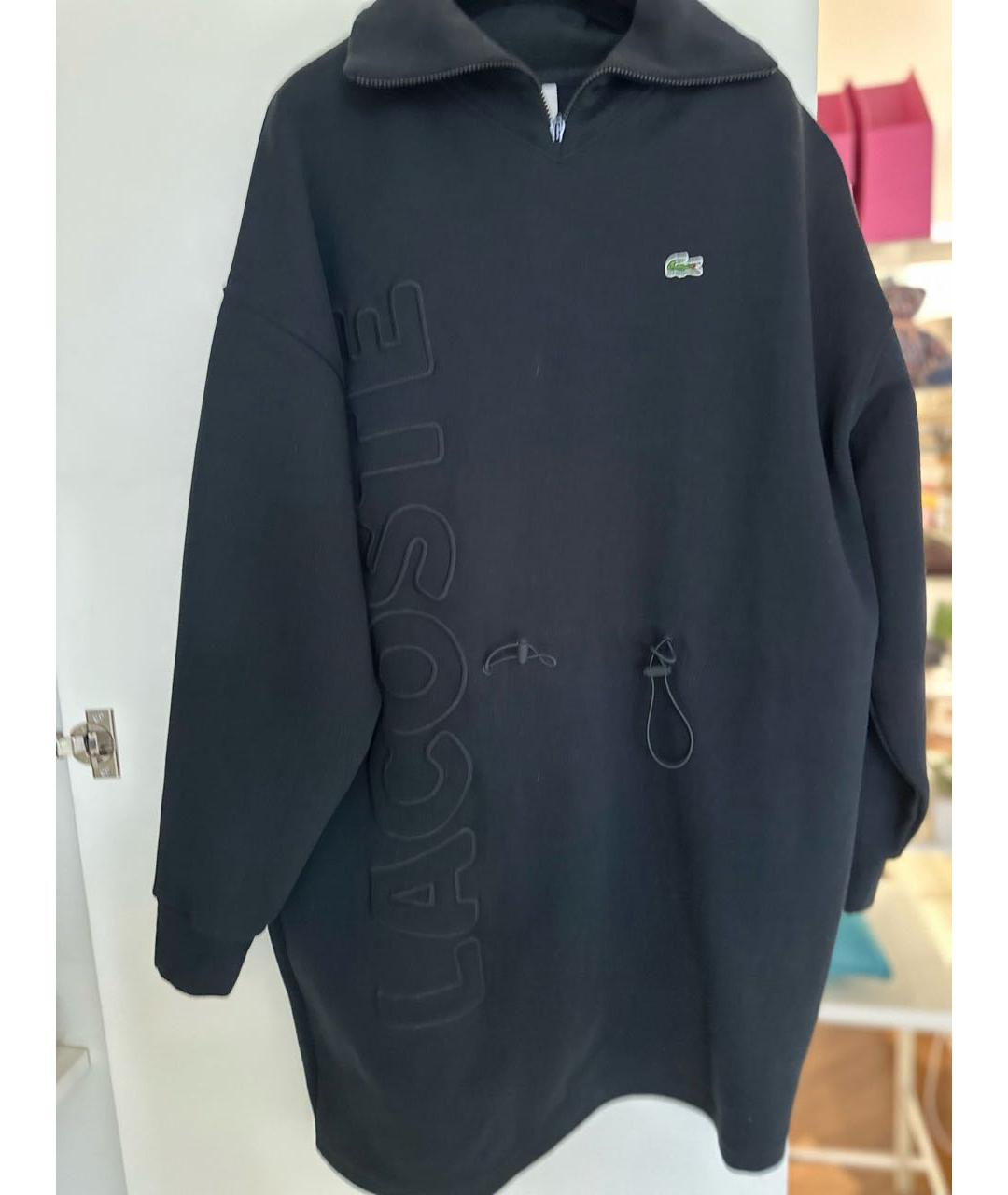 LACOSTE Черное хлопковое платье, фото 7