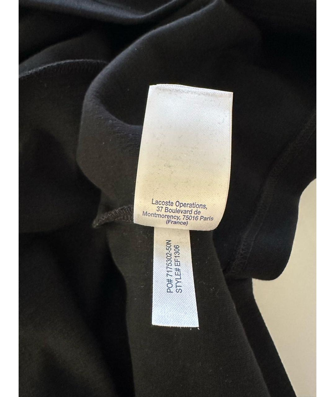 LACOSTE Черное хлопковое платье, фото 4