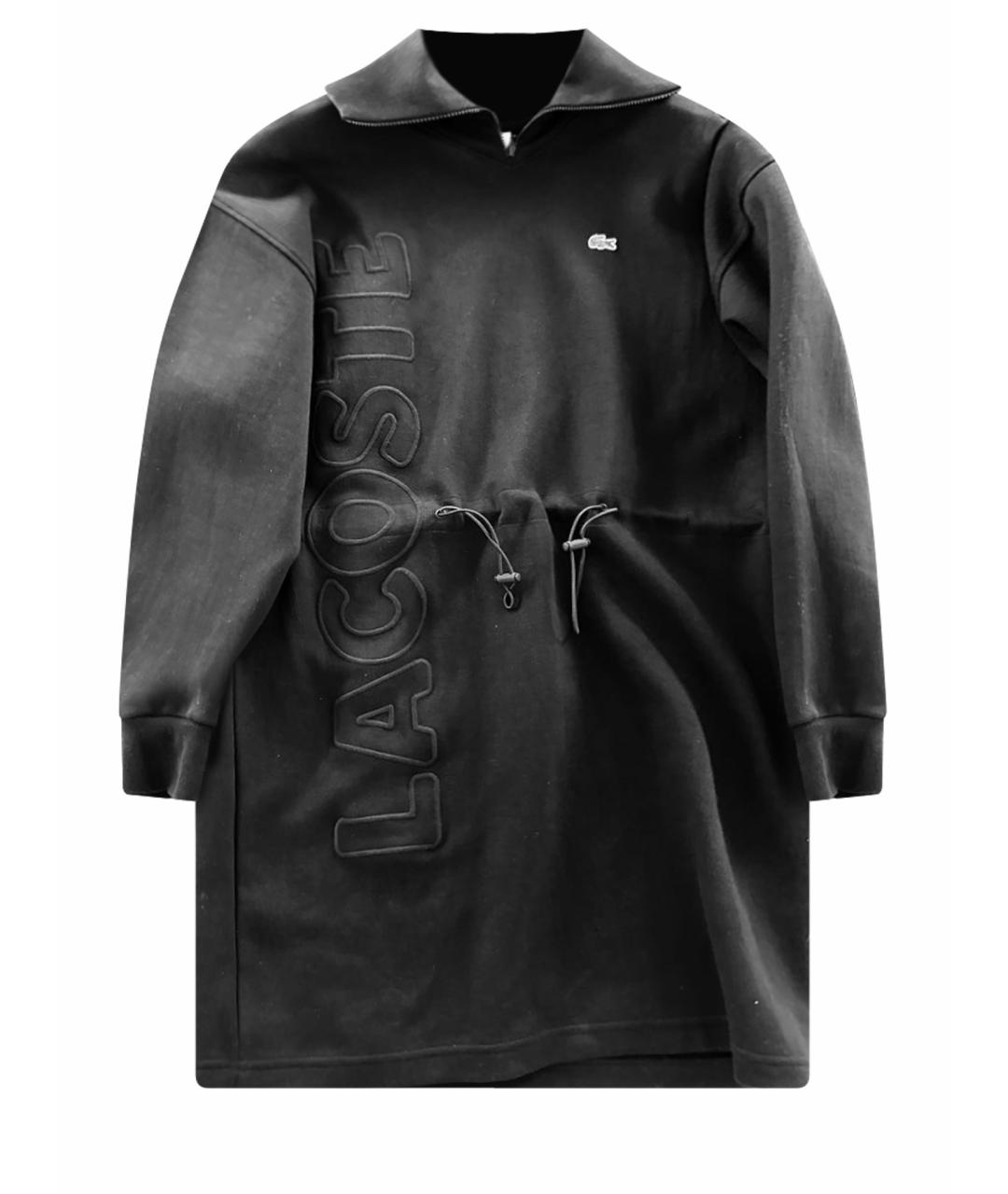 LACOSTE Черное хлопковое платье, фото 1