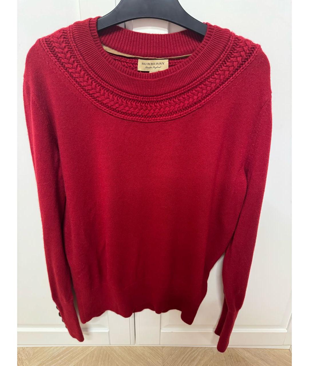 BURBERRY Красный кашемировый джемпер / свитер, фото 5