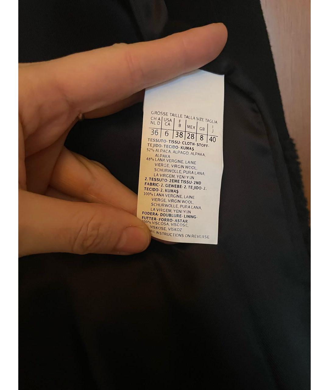 MAX MARA STUDIO Черное шерстяное пальто, фото 5