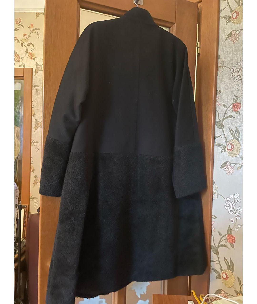 MAX MARA STUDIO Черное шерстяное пальто, фото 2