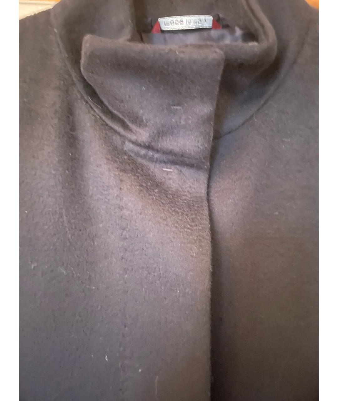 MAX MARA STUDIO Черное шерстяное пальто, фото 4