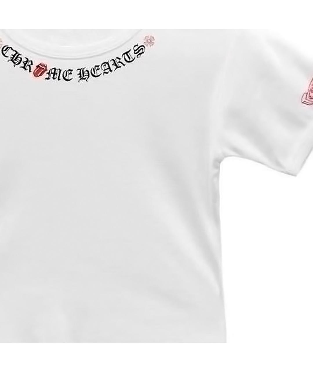 CHROME HEARTS Белая хлопковая футболка, фото 6