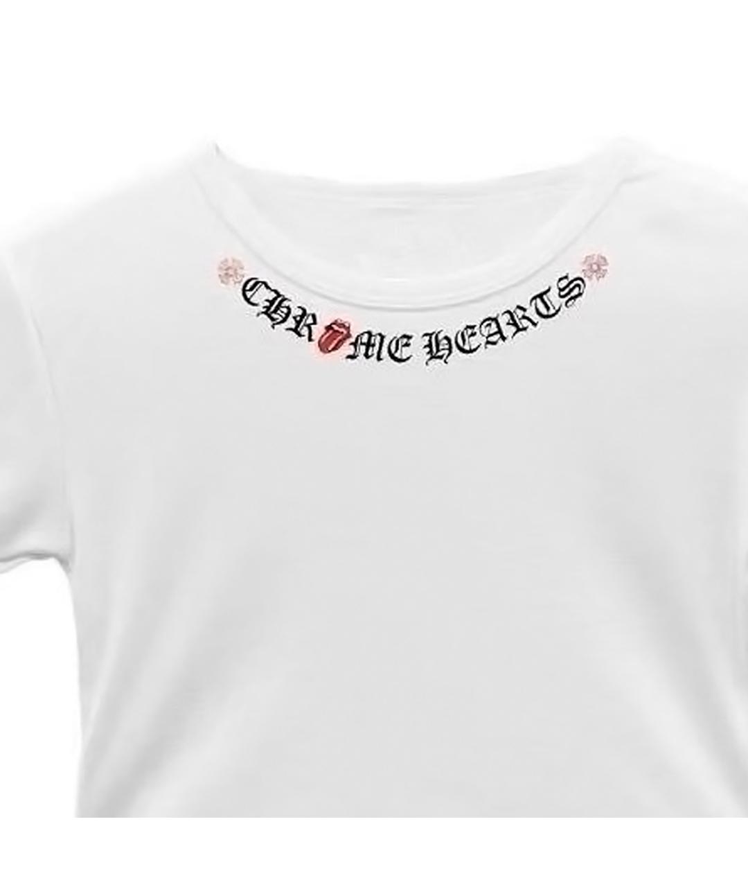 CHROME HEARTS Белая хлопковая футболка, фото 5
